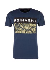 s.Oliver RED LABEL, Herren T-Shirt, Dunkelblau / Senf / Oliv / Schwarz