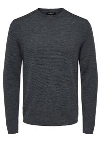 Selected Homme, Herren Strickpullover, Schwarzmeliert