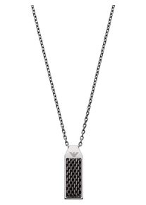 Emporio Armani, Herren Kette, Silbergrau / Schwarz