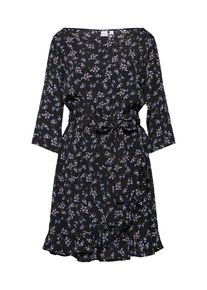 GAP, Damen Kleid 'RFL HEM WRAP DRS - PRINT', Violettblau / Schwarz