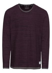 Tom Tailor, Herren Shirt 'underlayer longsleeve', Grau / Beere
