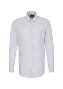 Seidensticker, Herren Hemd 'Modern', Blaumeliert / Orange / Wei&szlig;