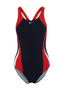 Nike Swim, Damen Badeanzug 'FAST BACK ONE PIECE', Navy / Rot