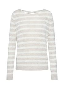 Only, Damen Pullover 'onlNEW GABBI', Stone / Wei&szlig;