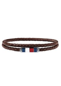 Tommy Hilfiger, Herren Armband 'Casual Core, 2790055', Himmelblau / Braun / Rot / Silber / Weiß