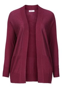 sheego Class, Damen Cardigan, Weinrot