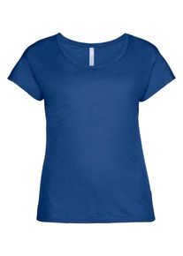 sheego Casual, Damen Basic Oversize-Shirt, Royalblau