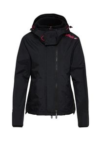 Superdry, Damen Funktionsjacke 'TECH HOOD POP ZIP WINDCHEATER', Schwarz