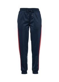 Urban Classics, Damen Stoffhose 'Cuff Track', Navy / Rot