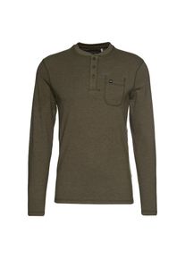 O`Neill O'NEILL, Herren Shirt 'LM JACKS BASE HENLEY LS TOP', Dunkelgr&uuml;n
