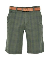 s.Oliver RED LABEL, Herren Chino-Bermuda, Nachtblau / Grasgrün