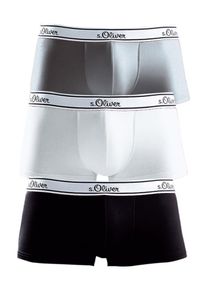 s.Oliver RED LABEL, Herren Hipster, s.Oliver (3 Stck.), Grau / Schwarz / Weiß