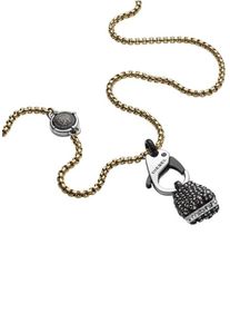 Diesel, Herren Kette 'Single Pendant', Gold / Grau