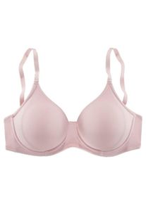 Lascana, Damen T-Shirt-BH ohne Schale, Rosé