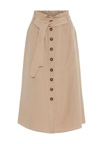 Pieces, Damen Midirock, Hellbraun
