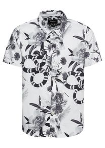 tigha, Herren Hemd 'Nilson', Anthrazit / Dunkelgrau / Wei&szlig;