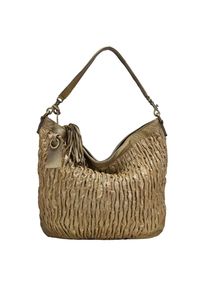 Caterina Lucchi, Damen Schultertasche Leder 41 cm, Camel