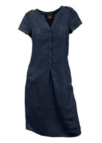 Heine, Damen Leinenkleid, Dunkelblau
