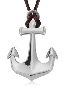 Firetti, Herren Kette mit Anhänger 'Anker', Braun / Silber
