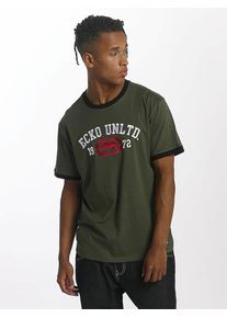 Ecko Unltd. Ecko Unlimited, Herren T-Shirt 'First Avenue', Gr&uuml;n / Rot / Schwarz / Wei&szlig;