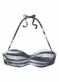 Sunseeker, Damen Bügel-Bandeau-Top 'Physical', Schwarz / Weiß