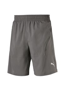Puma, Herren Gewebte Running Shorts 'Energy', Grau / Weiß