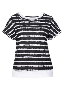 SheeGOTit, Damen 2-in-1-Shirt, Schwarz / Weiß