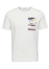 Selected Homme, Herren T-Shirt, Perlweiß