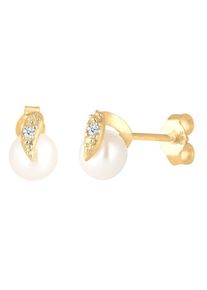 Diamore, Damen Ohrringe, Gold / Weiß