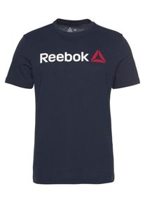 Reebok, Herren T-Shirt 'LINEAR', Marine / Rot / Wei&szlig;