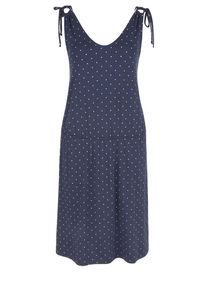 s.Oliver RED LABEL, Damen Jerseykleid, Dunkelblau / Weiß