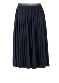 s.Oliver RED LABEL, Damen Plisseerock, Ultramarinblau / Silber