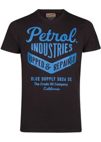 PETROL INDUSTRIES, Herren T-Shirt, Royalblau / Schwarz
