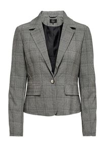 Only, Damen Blazer, Dunkelgrau / Wei&szlig;