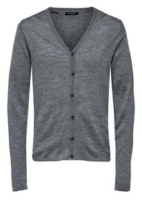 Selected Homme, Herren Strickjacke, Graumeliert