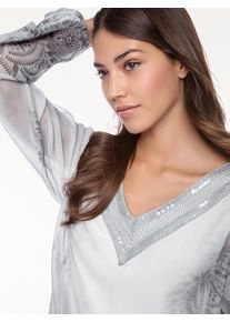 Heine, Damen Drucktunika mit Pailetten, Grau