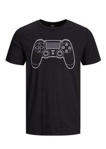 Jack & Jones JACK & JONES, Herren T-Shirt 'Gaming', Schwarz