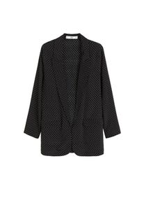 Mango, Damen Blazer 'Carrie', Schwarz / Weiß