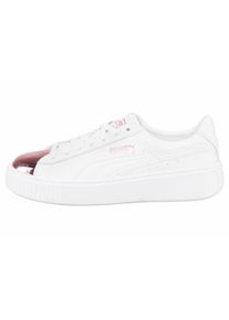 Puma, Damen Sneaker &raquo;Basket Platform Metallic&laquo;, Rosegold / Wei&szlig;