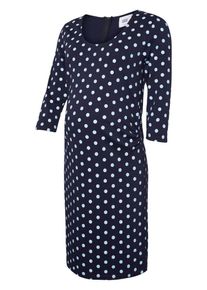 MAMALICIOUS, Damen Gepunktetes Umstandskleid, Blau