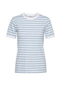 EDITED, Damen T-Shirt 'Leonie', Hellblau / Weiß