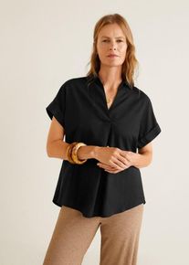 Mango, Damen Hemd 'Back', Schwarz