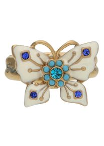 Guess, Damen Fingerring 'UFR30906', Saphir / Aqua / Gold / Perlweiß