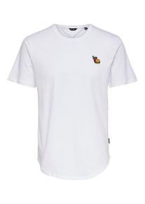 Only & Sons Only & Sons, Herren T-Shirt, Gelb / Rot / Schwarz / Weiß