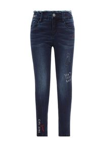 name it, Mädchen Super-Stretch Skinny-Ankle Jeans, Blau / Dunkelblau