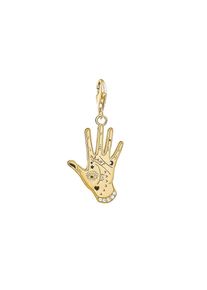 Thomas Sabo, Damen Vergoldeter Charm-Anhänger 'Vintage Hand gold' mit Zirkonia Steinen, Gold