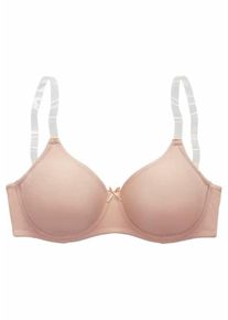 Nuance, Damen T-Shirt-BH ohne Schale, Nude