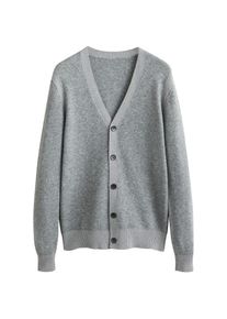 Mango Man, Herren Cardigan 'Chaplin', Graumeliert