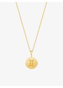 ID fine, Damen Gemini (Zwillinge) Halskette, Gold