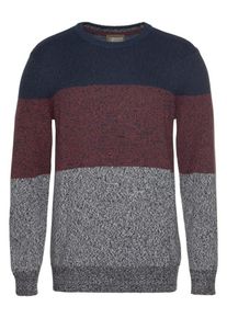 MAN'S WORLD Man's World, Herren Pullover, Blaumeliert / Graumeliert / Rotmeliert